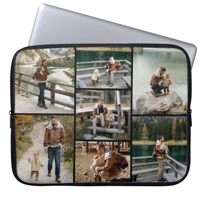 Capa Para Notebook Crie a sua bolsa de Eletrônicos de Colagem de Foto (Frente)