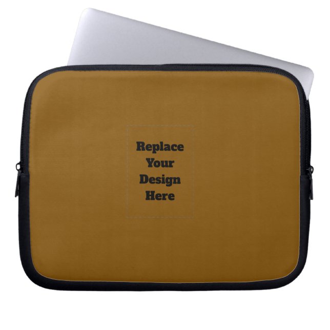 Capa Para Notebook Crie seu próprio marrom (Frente)