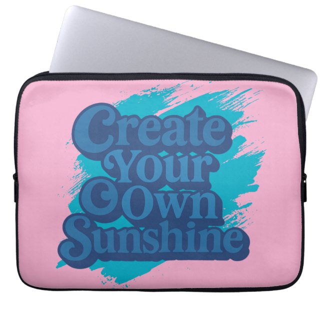 Capa Para Notebook Crie Seu Próprio Sol Retro fabuloso (Frente)
