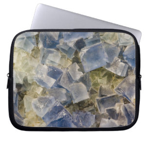 Capa Para Notebook Cristais azuis da fluorite na matriz