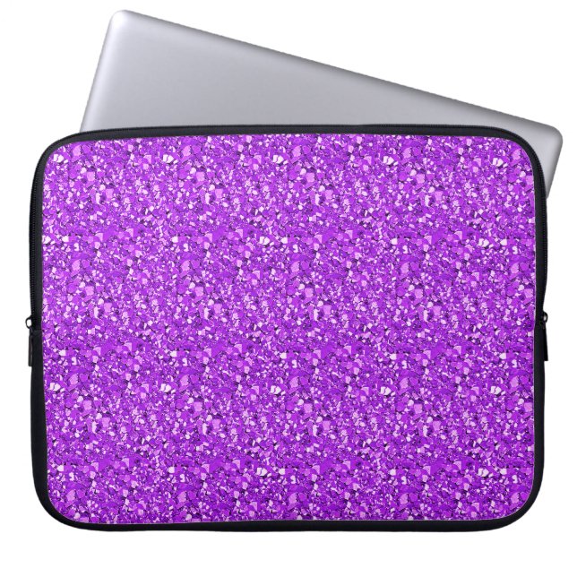 Capa Para Notebook Cristal Druzy - ametista roxo (Frente)