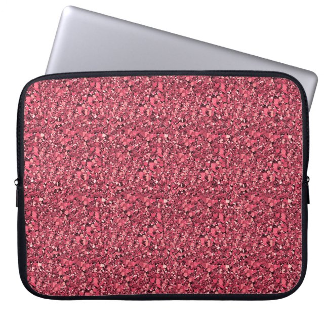 Capa Para Notebook Cristal Druzy - vermelho de granada (Frente)