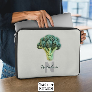 Capa Para Notebook Crochet Broccoli minimalista e esquisito