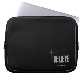 Capa Para Notebook Cruz Cristã Cristã Acredite Nome Personalizado Pre