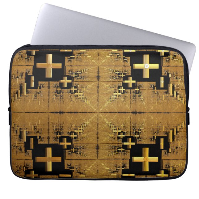 Capa Para Notebook Cruzamentos Fractais do ouro (Frente)