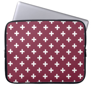 Capa Para Notebook Cruzes de polca branca em amoreira