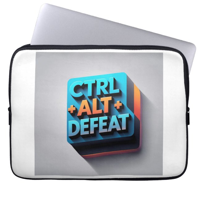 Capa Para Notebook "Ctrl+Alt+Defeat" tongue-in-cheek (Frente)