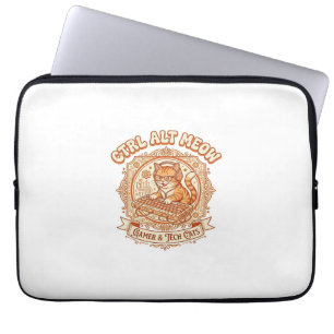 Capa Para Notebook Ctrl Alt Meow Gato Gamer Tecnologia Arte Vetorial