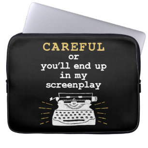 Capa Para Notebook Cuidado Ou Você Vai Acabar No Meu Roteiro