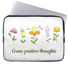 Capa Para Notebook Cultivar flores de pensamentos positivos