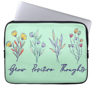 Capa Para Notebook Cultivar Pensamentos Positivos Plantas Florais De