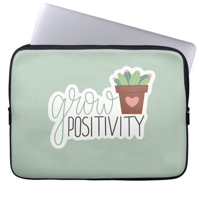 Capa Para Notebook Cultive a Positividade - Design de Caligrafia Insp (Frente)