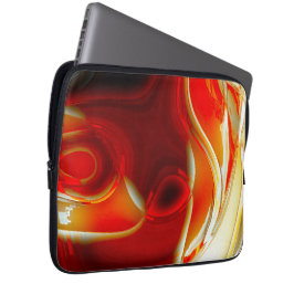 Capa Para Notebook Curvas circulares cristalinas, em forma de vidro, 