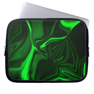 Capa Para Notebook Curvas e dobradiças verdes esmaltadas sobre fundo