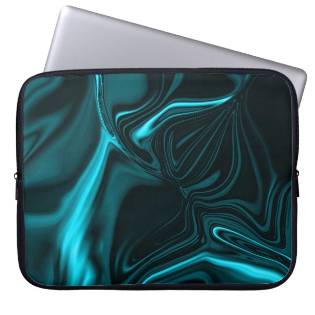 Capa Para Notebook Curvas em azul-turquesa escuro, céu profundo ou ci (Frente)