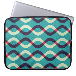 Capa Para Notebook Curvas Retroativas: Efeito Padrão Grunge.