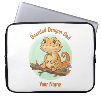 Capa Para Notebook Custom Bearded Dragon Dad Laptop Sleeve