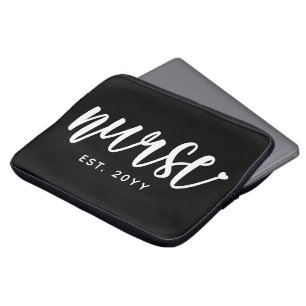 Capa Para Notebook Custom Nurse Est Typography Nurse RN graduation