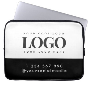 Capa Para Notebook Custom Rectangle Logo & Text Business Company