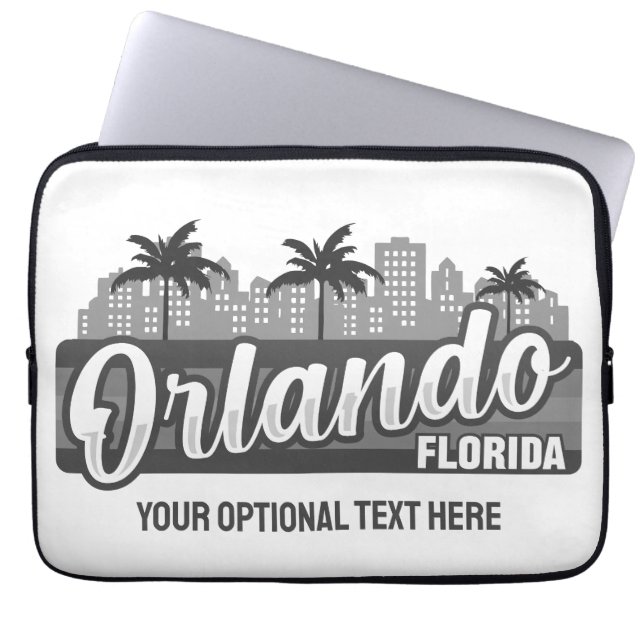 Capa Para Notebook Custom Text Orlando Florida (Frente)