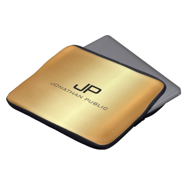 Capa Para Notebook Custom Trendy Elegant Modern Luxe Template Gold (Frente Topo)