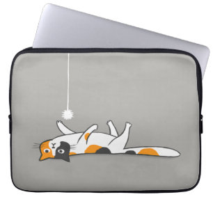 Capa Para Notebook Cute Calico Cat Engraçado   Pet Gatinho Lover