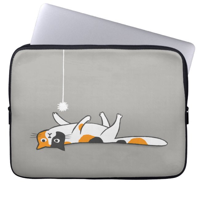 Capa Para Notebook Cute Calico Cat Engraçado | Pet Gatinho Lover (Frente)