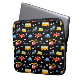 Capa Para Notebook Cute Cartoon Vehicles Pattern 