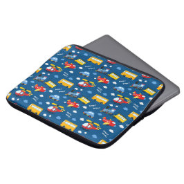 Capa Para Notebook Cute Cartoon Vehicles Pattern 