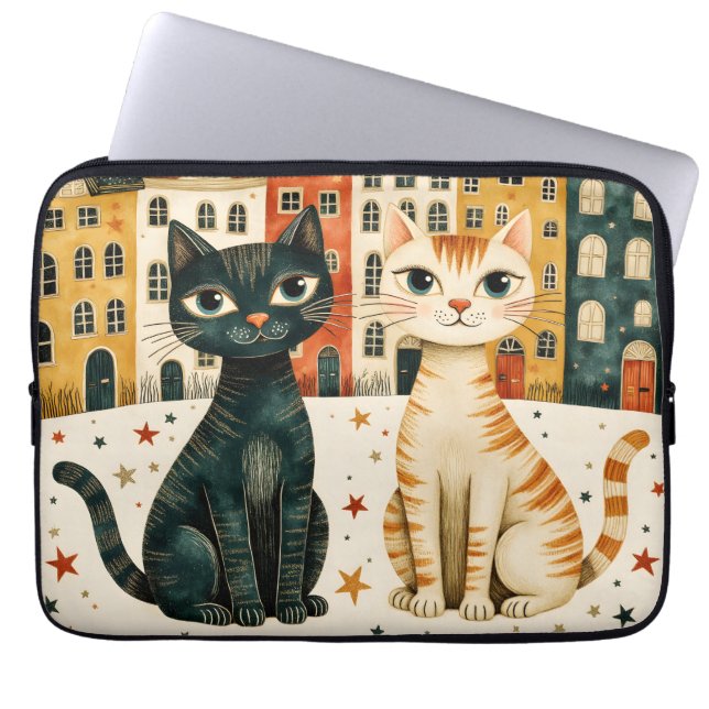 Capa Para Notebook Cute Cats  (Frente)