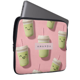 Capa Para Notebook Cute Kawaii Pastel Smoothie Matcha Personalizado