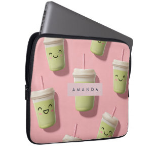 Capa Para Notebook Cute Kawaii Pastel Smoothie Matcha Personalizado