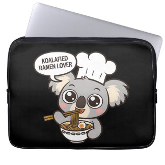 Capa Para Notebook Cute Koala curtindo Ramen