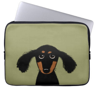 Capa Para Notebook Cute Long Haired Dachshund Puppy