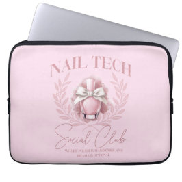 Capa Para Notebook Cute Nail Tech Coquette Nail Clube Social Polonês