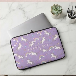 Capa Para Notebook Cute Pastel Unicorn and Rainbow for Kids
