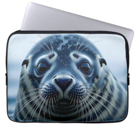 Capa Para Notebook Cute Seal Close up