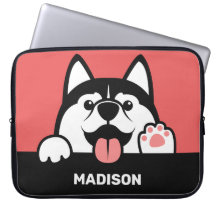 Cute Siberian Husky — Bolsa de laptop