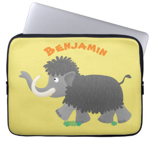 Capa Para Notebook Cute woolly mammoth cartoon illustration