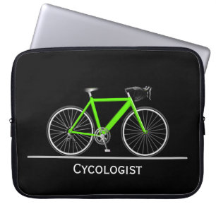 Capa Para Notebook Cycologist Neon Green Bike em preto