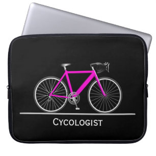 Capa Para Notebook Cycologist Pink Bike em Preto