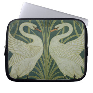 Capa Para Notebook Da "design do papel de parede cisne, da