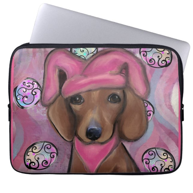 Capa Para Notebook Dachshund (Frente)