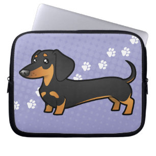 Capa Para Notebook Dachshund dos desenhos animados (alise o casaco)