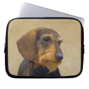 Capa Para Notebook Dachshund (Wirehaired) Pintura Original para Cacho