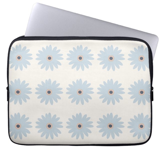 Capa Para Notebook Dália Azul Claro (Frente)