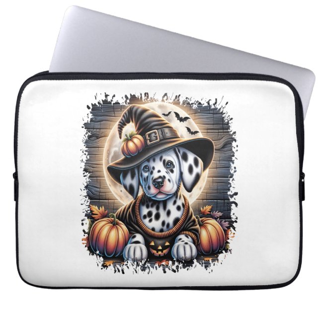 Capa Para Notebook Dalmaciano Halloween (Frente)