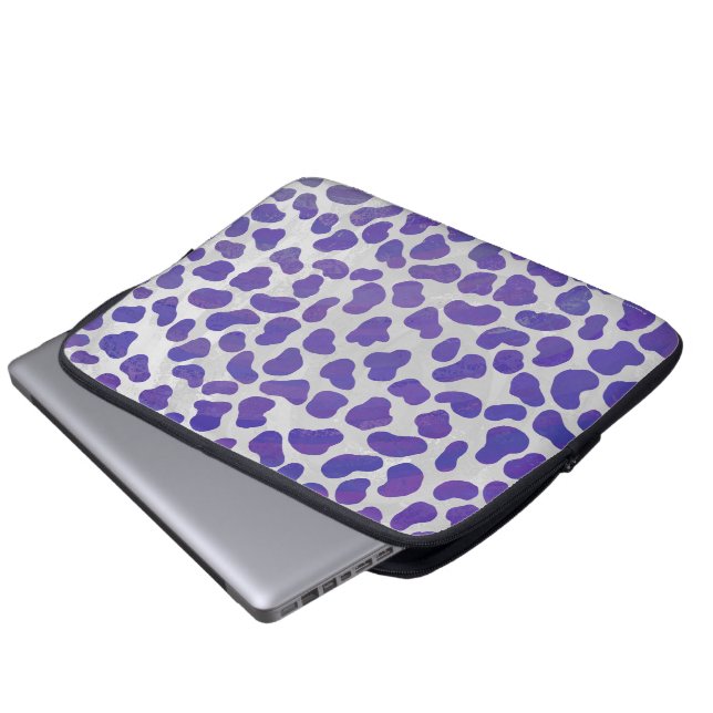 Capa Para Notebook Dalmaciano Roxo e Impressão branco (Frente Inferior)