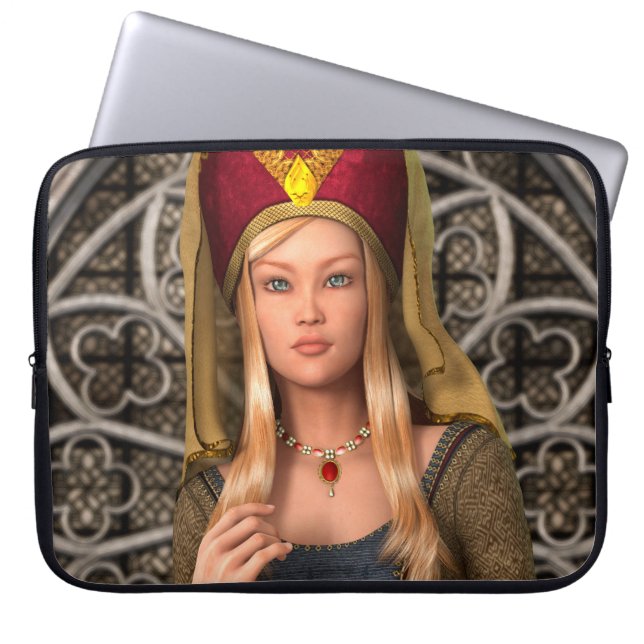 Capa Para Notebook Dama Medieval (Frente)