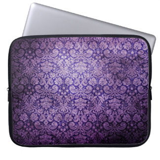 Capa Para Notebook Damasco floral roxo do vintage